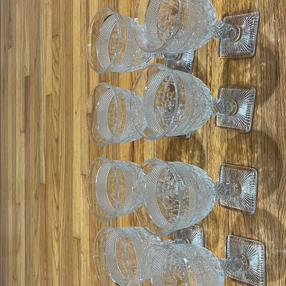 Elegant Clear Crystal Wine Glasses Set